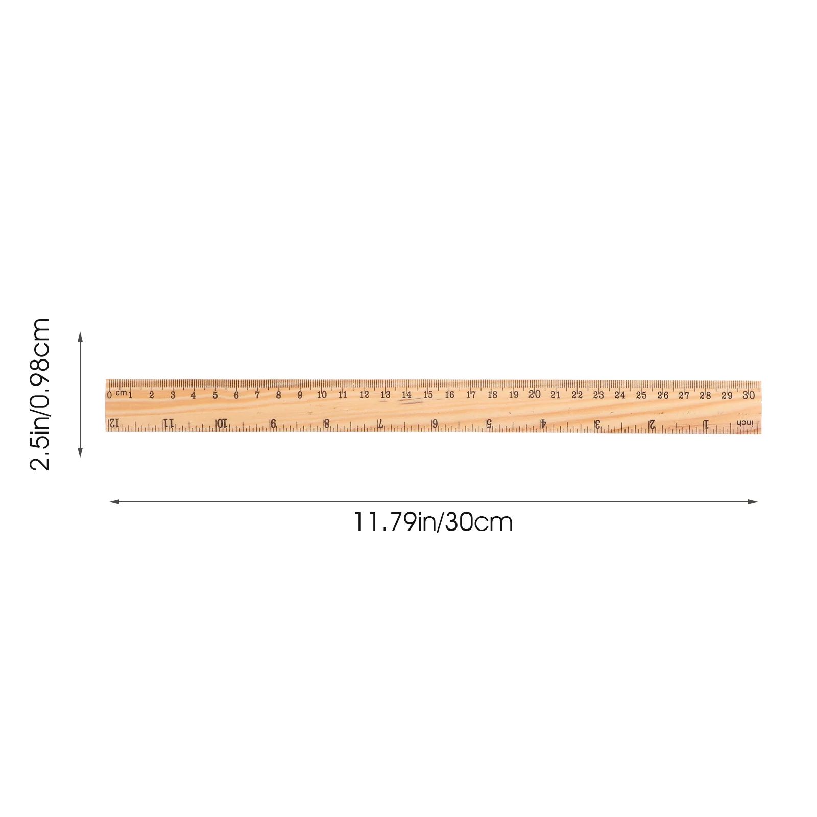 20Pcs Wooden Rulers Durable Straight Rulers for School Drawing Measuring Student Supply Woodworking Design Portable Kids Ruler