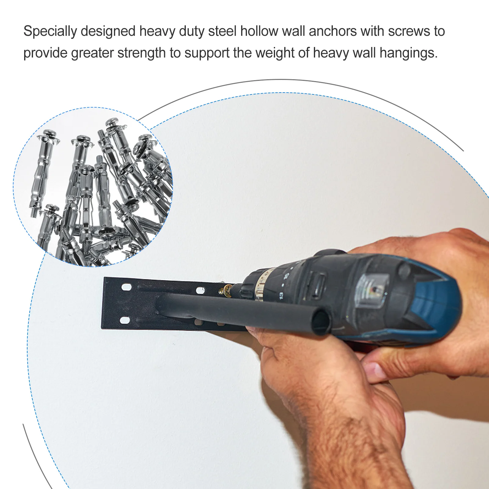 

25Pcs Brolly Plug Bolts Metal Sleeve Machine Screw Heavy Hanging Support Cavity Anchor Bolts Heavy Duty Hollow Wall Anchors