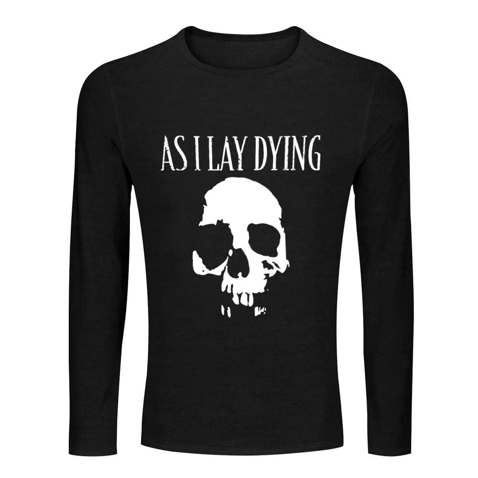 Skull Emblem As I Lay Dying Forsaken Music Gift Long T-Shirt tops Men's t-shirts