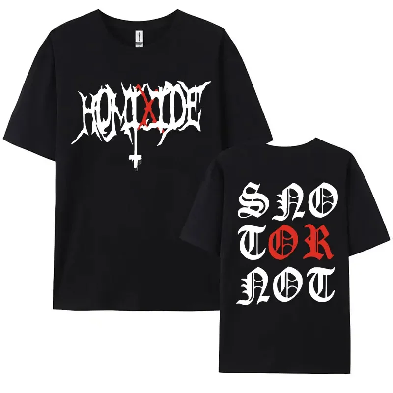 HOMIXIDE Gang Snot or Not Graphic Print T Shirts Men Women Vintage Style Short Sleeve T Shirt 100% Cotton Oversized T-shirt Tops