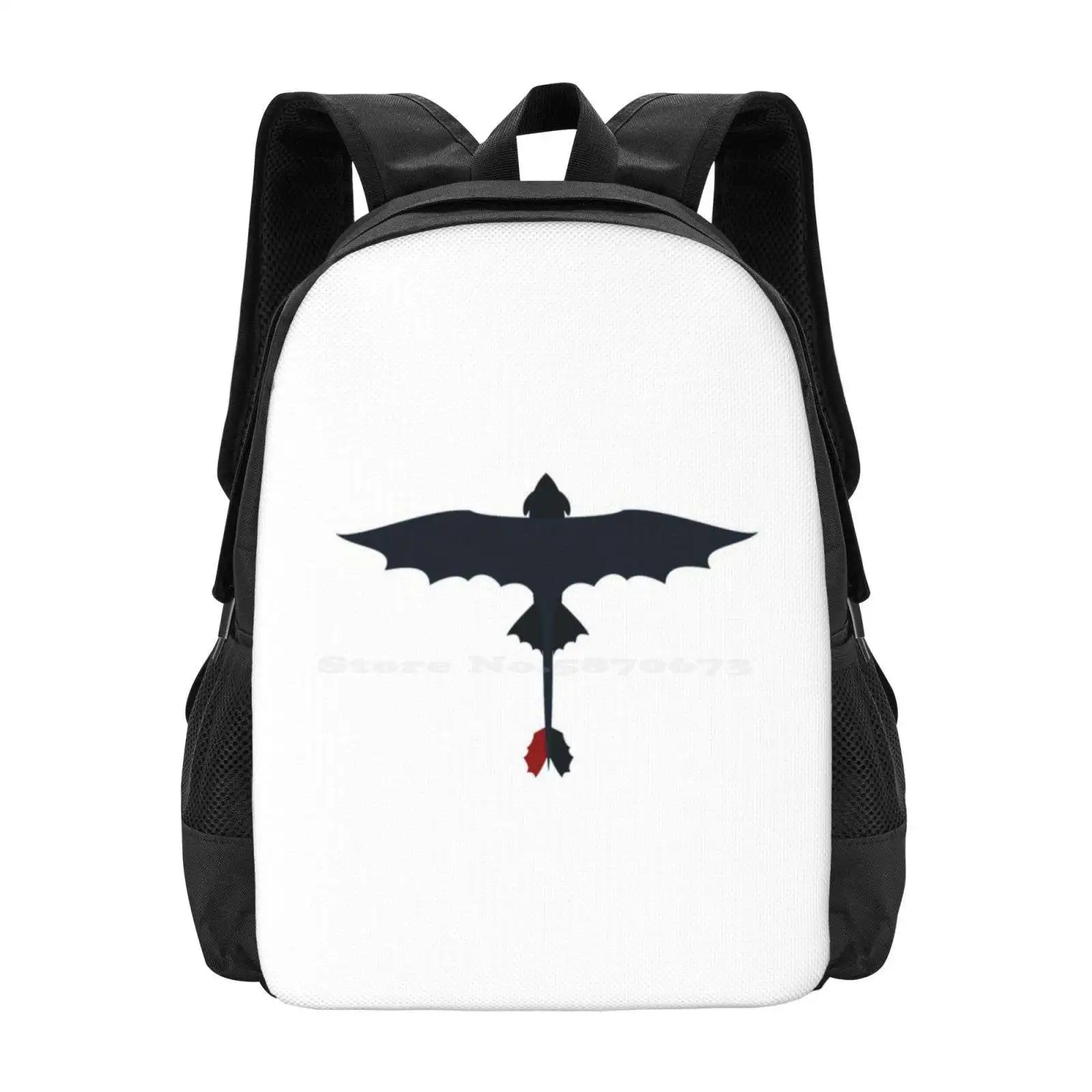 Flying Night Fury Hot Sale Backpack Fashion Bags Flying Night Fury Httyd Httyd Httyd Dark Film Movie Toothless Driving Drive