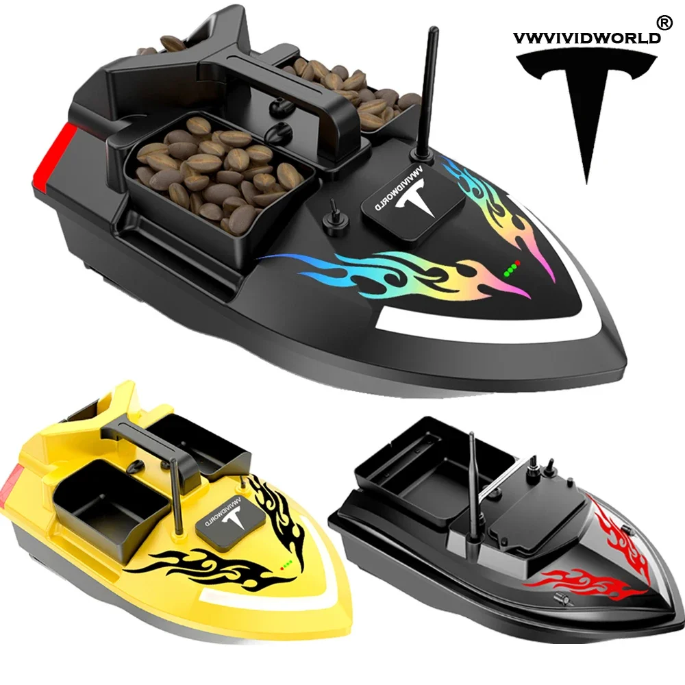 VWVIVIDWORLD Brand,2025,Fishing Bait Boat/Fish Finder/Dual Battery/5200mAh-36000mAh/RC Bait Boat/Remote Control Boat