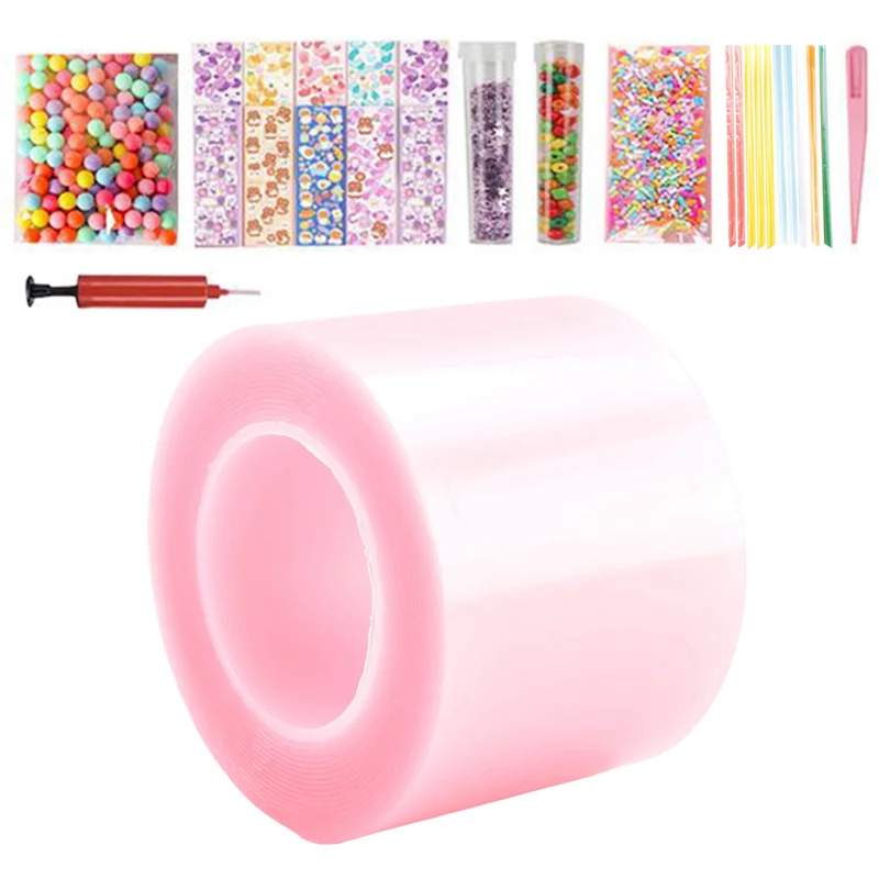 AS96-2X Нано-клей для домашних животных, разминающий музыкальный пузырь, полный набор нано-ленты, двухсторонняя паста, выдувной пузырь A