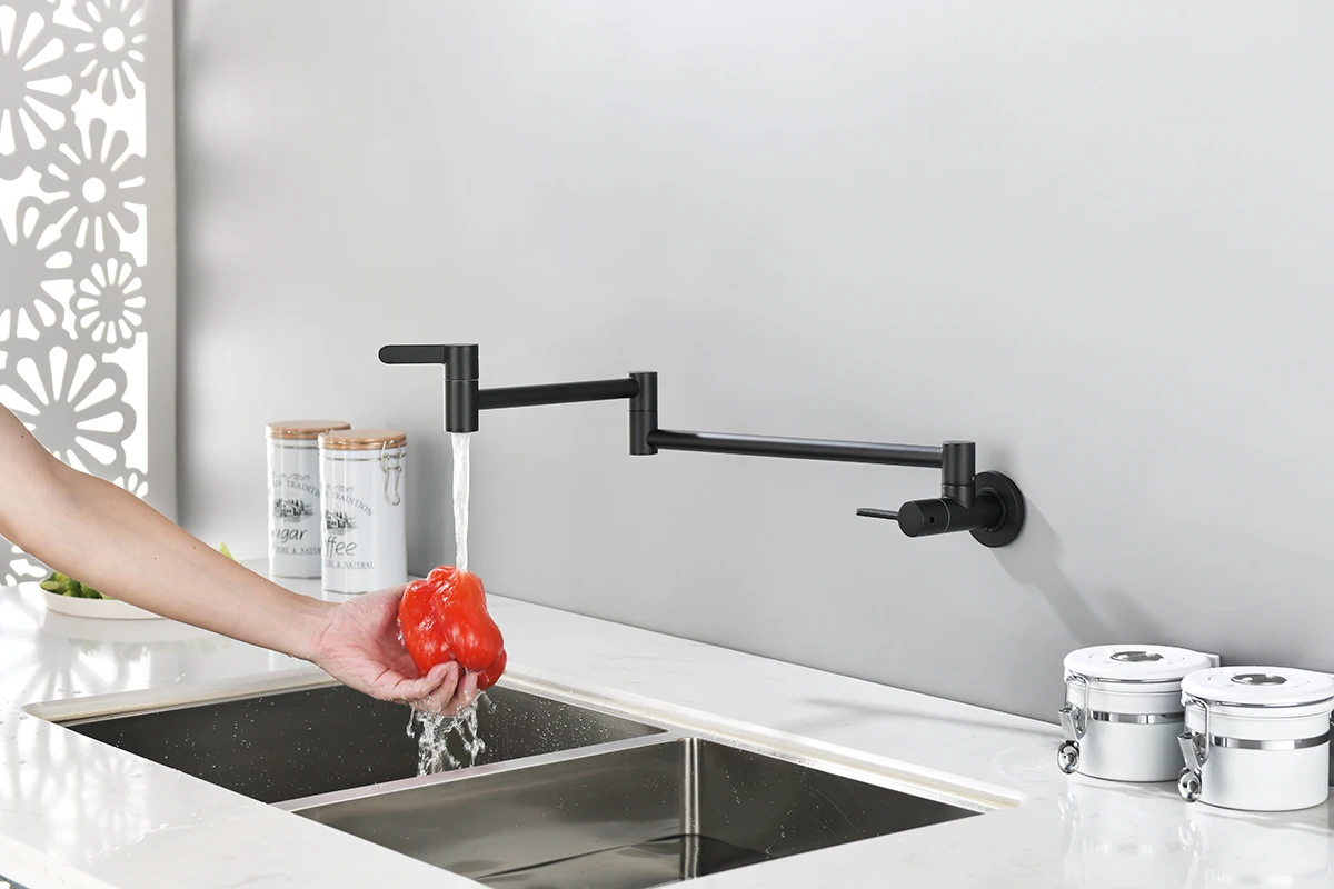 

Pot Filler Faucet Wall Mount Kitchen Faucet Mixers Wall Mounted Single Handle Tap Sink Faucet Rotation Mixer Mop Pool Tap Basin