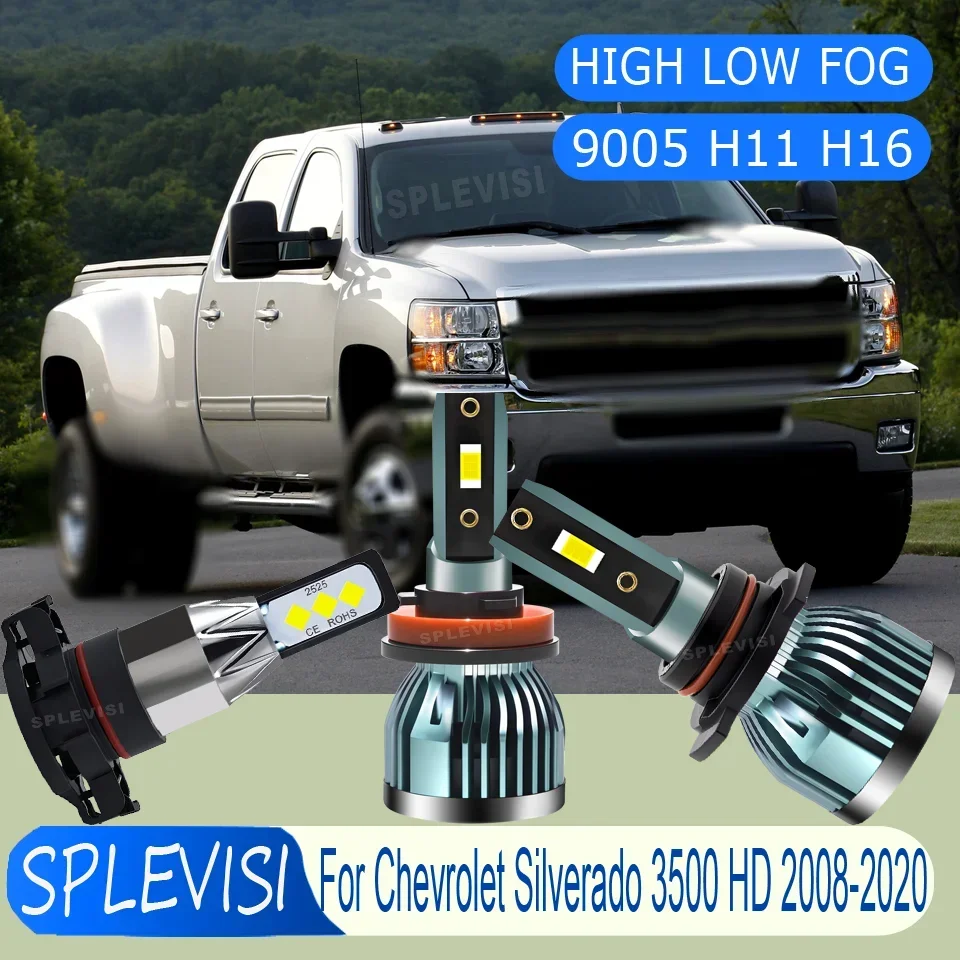 

Efficient Heat Release LED Headlight foglight waterproof For Chevrolet Silverado 3500 HD 2008 2009 2010 2011 2012 2013 2014-2020