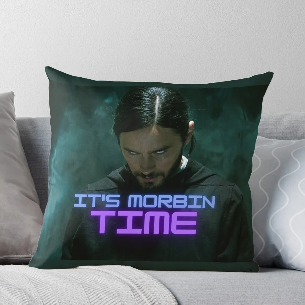 It's Morbin Time - Morbius Gang - Morbius meme design by Indranyx Designs Throw Pillow Pillow Decor Christmas Pillow