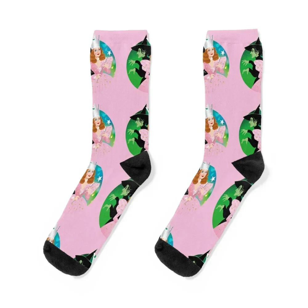 Good witch or bad witch? Socks new in's cartoon christmas gift floor Girl'S Socks Men's