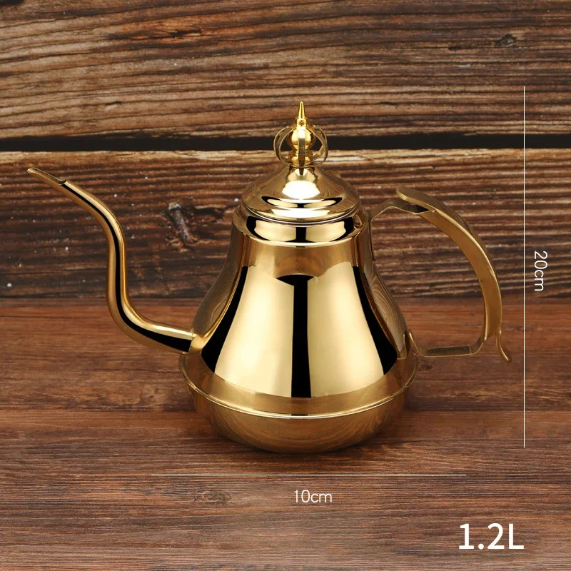 1.2/1.8L Teapot with Tea Filter 304 Stainless Steel Coffee Tea Pot Water Kettle Induction Cooker Stove Universal Kitchen Tool - view 5
