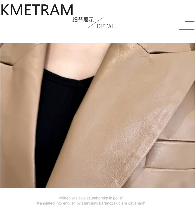 シープスキンジャケット100%トップレイヤー、レディースルーズミドル丈本革スーツジャケット、アウターウェア新作、2025年秋婦人服