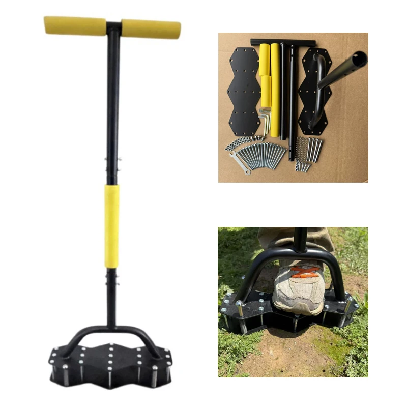 

Spring Manual Aerators Garden Portable Soil Turner Detachable Labor Saving Soil Loosener Agricultural Ground Drilling Tool