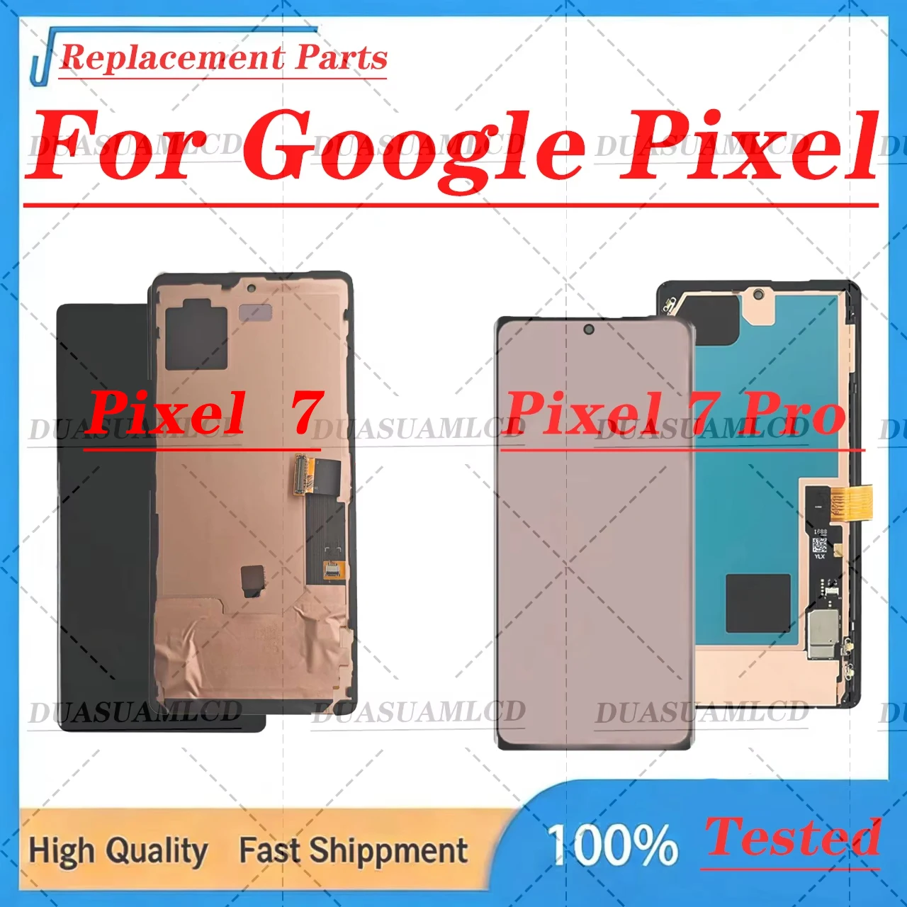 For Google Pixel7 / Pixel7 PRO 6.3' 6.7' AMOLED LCD Display Touch Screen Digitizer Full Assembly Supports Fingerprint Unlocking