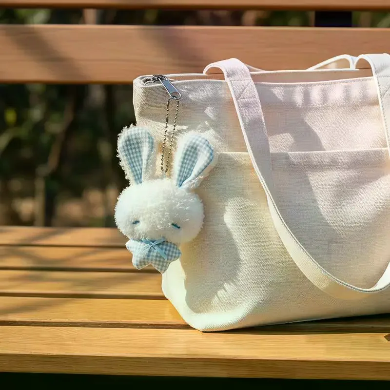 Kawaii Mini Bunny Plush Keychain Cute Angel Rabbit Stuffed Toy Portable Bag Pendant for Girls Party Favor Gifts