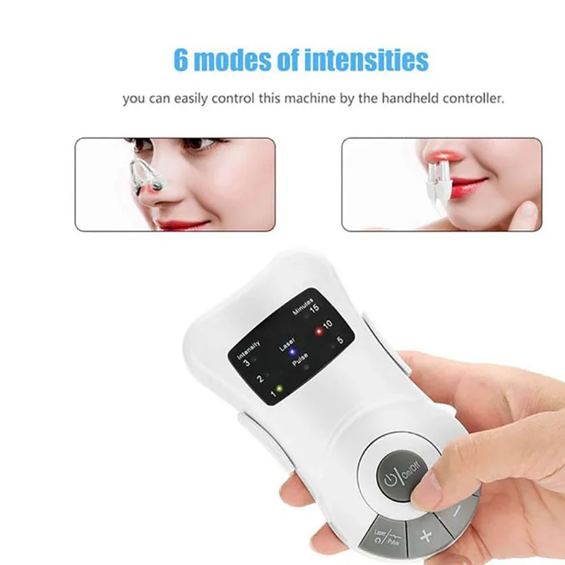 

Rhinitis Therapy Machine Allergy Reliever Low Frequency Laser Hay Fever Sinusitis Treatment Device Nose Care Massager Machine