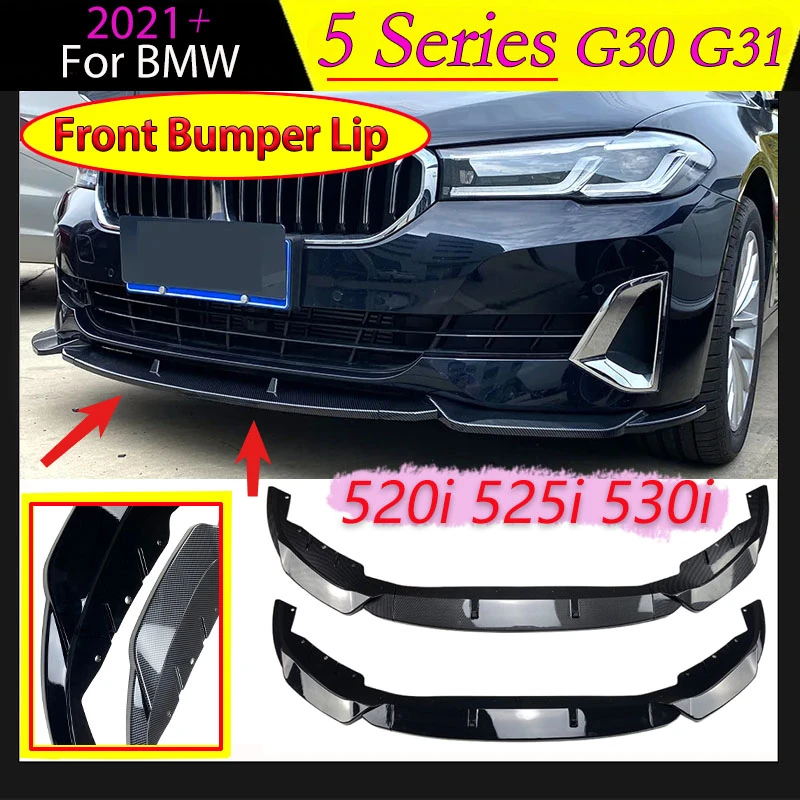

Автомобильный спойлер на передний бампер для BMW 5 серии G30 G31 520i 525i 530i 2021 2022 + нижний сплиттер, диффузор, защита лезвия, комплект кузова