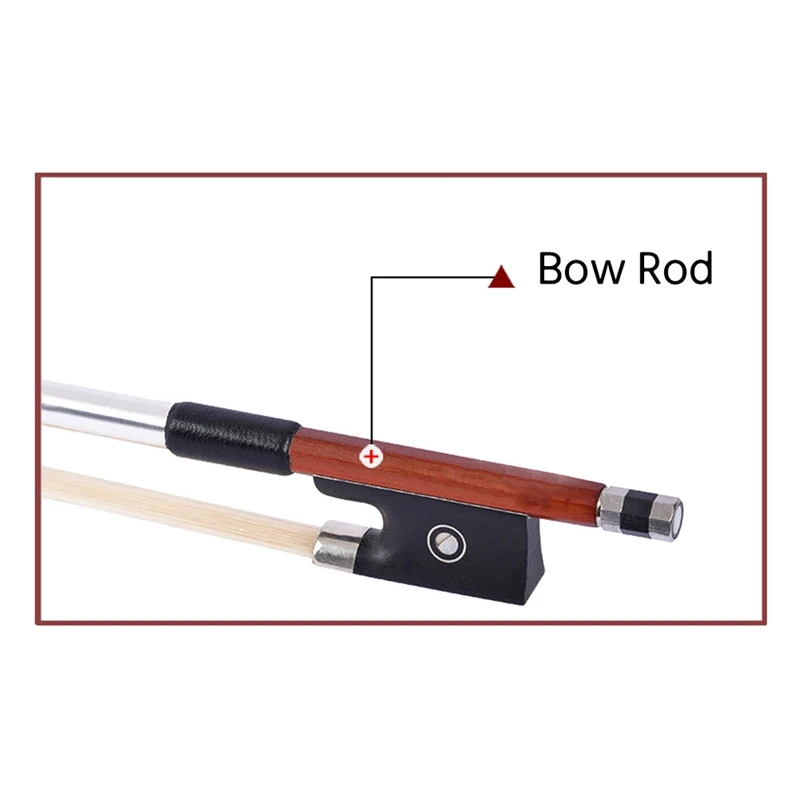 Professional Brazilwood Violin Bow Playing Durable Violin Bow Musical Instruments Portable Learn Practice Bow