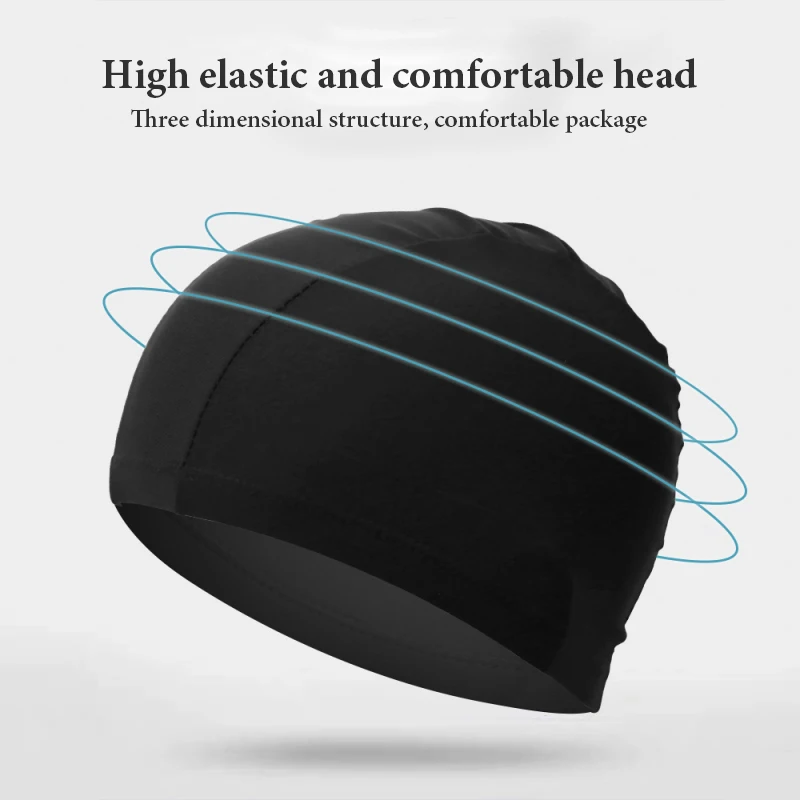 Free Size Swimming Caps for Men Women Elastic Nylon Unisex Solid Ear Protection Long Hair Swimming Hat Ultrathin Bathing Caps