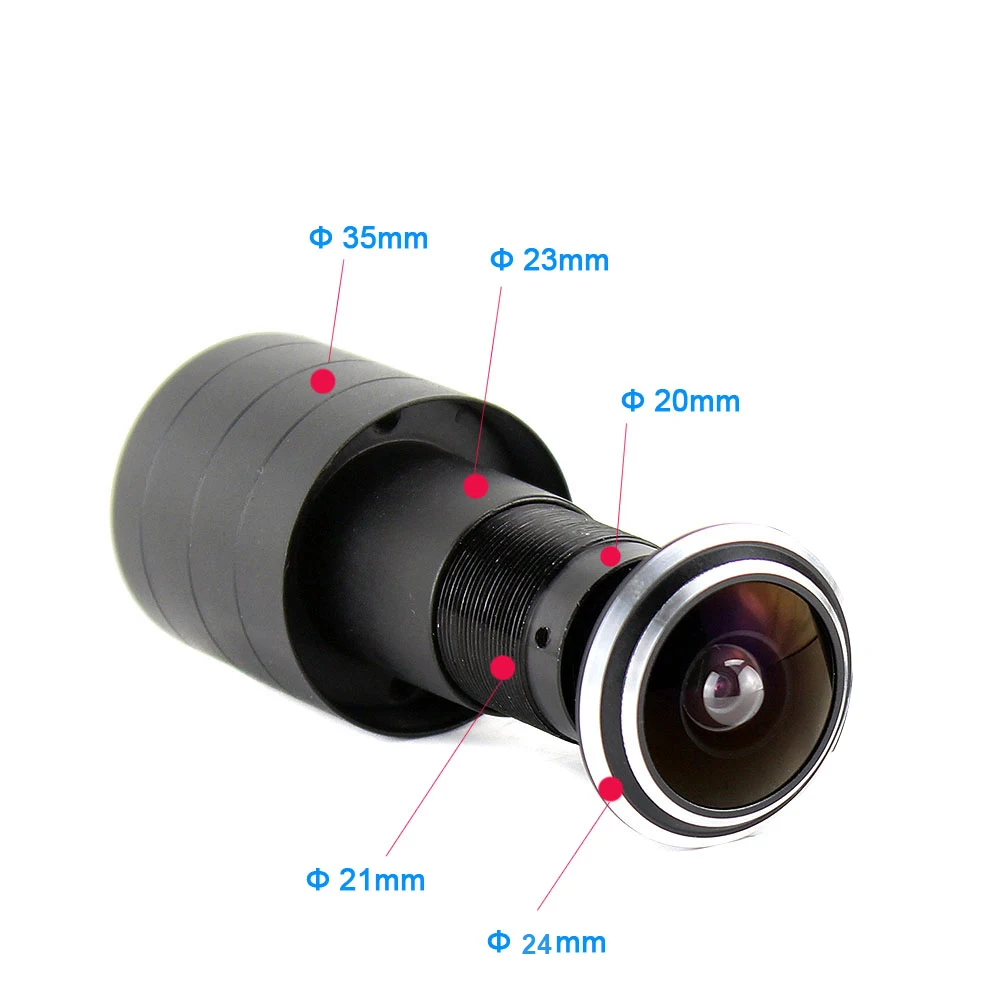 SMTKEY 160Degree Wide View 1200TVL Color Video CCTV Camera with Fisheye Lens for Door outside Monitoring No need DVR