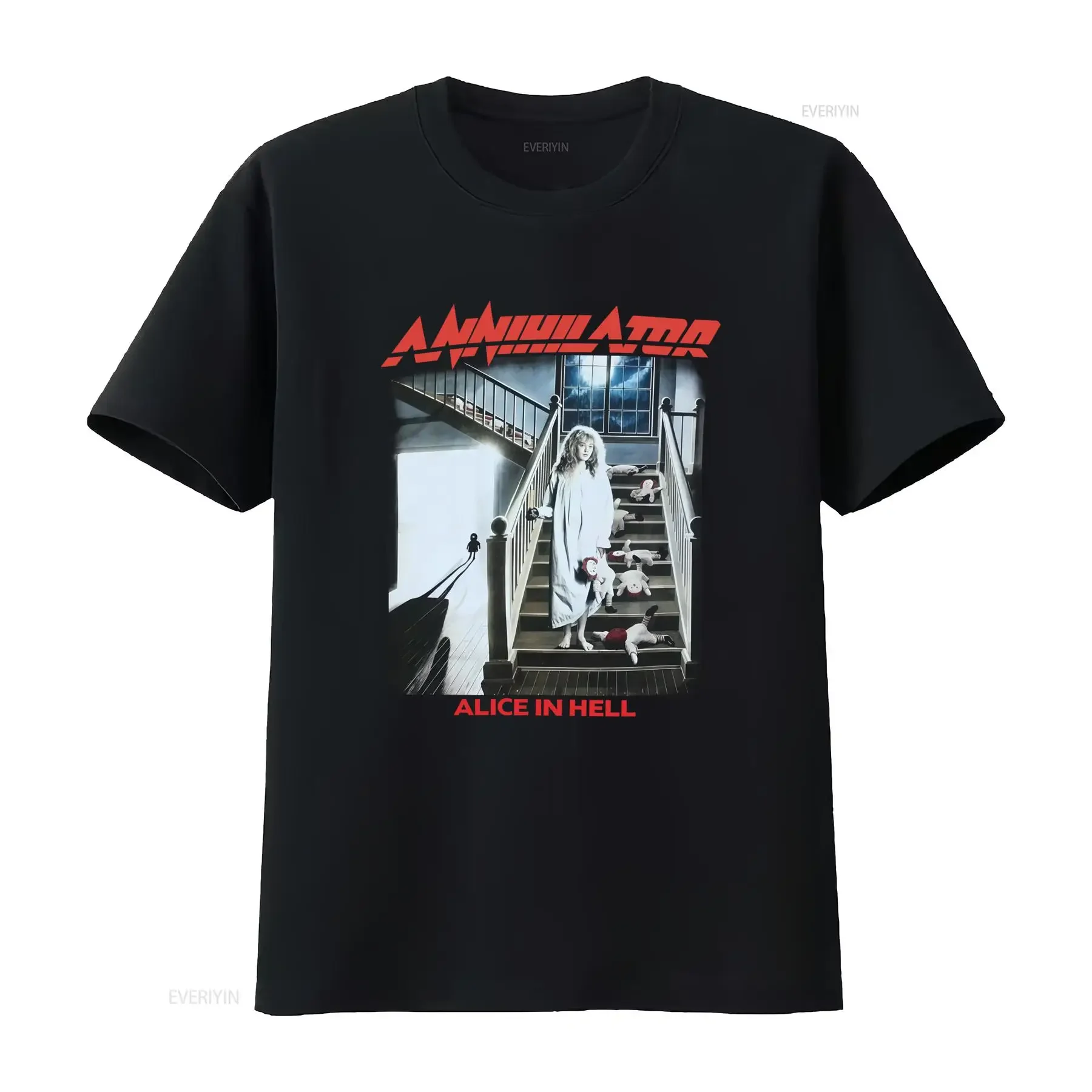 Annihilator Band Alice In Hell T Shirt Black  All Sizes Rock Fans Must Have TA4483 vintage Washed graphic Casual Stylish