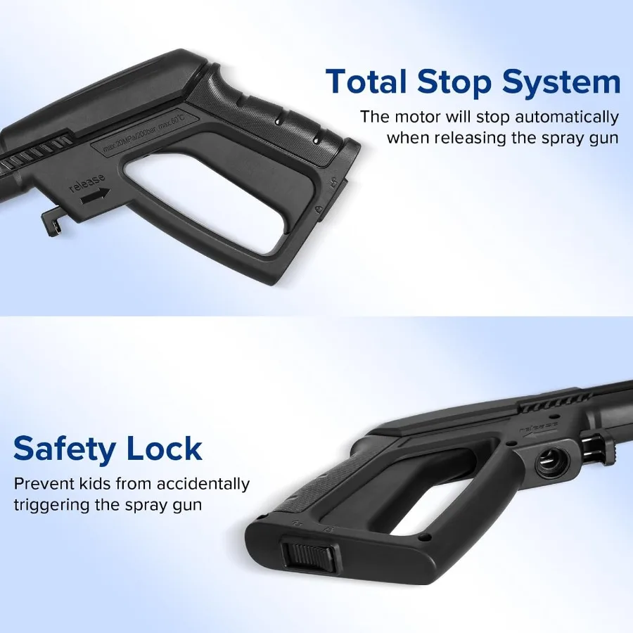 1.76 GPM 2300 PSI غسالة الضغط الكهربائية مع محرك طاقة عالي الأداء عصا متينة من الفولاذ المقاوم للصدأ 4 رذاذ قابل للتعديل رقم