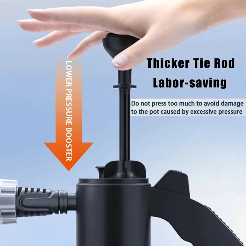Quick Clean Car Wash Foam Sprayer Pneumatic Handheld 2L Car Home Disinfectant Water Bottle High Pressure Foam Convenient image 5