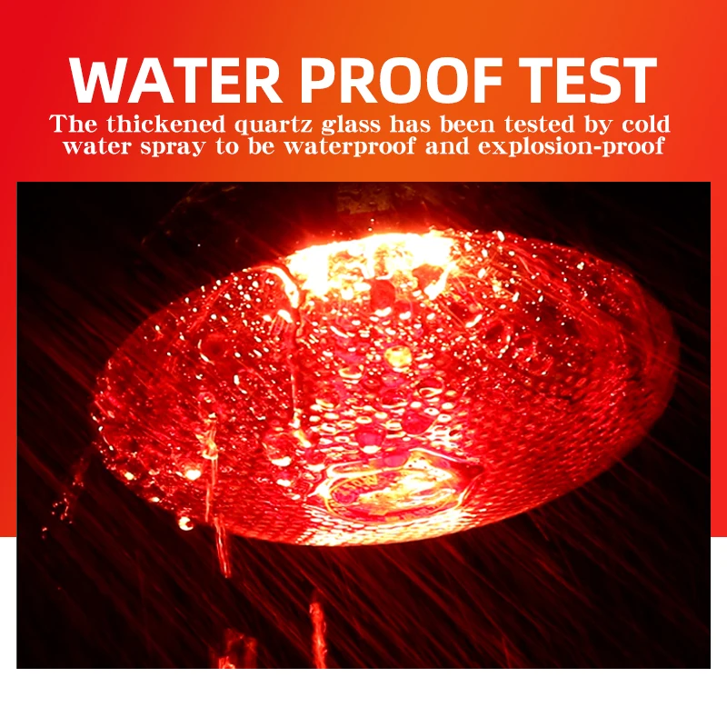 100W/150W/200W/250W/275W Poultry Infrared Heat Lamp Waterproof Anti-Explosion Thickened Light Bulbs ​For Piglet Chicken Duck