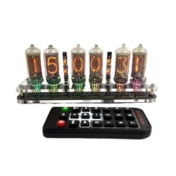 6-bit IN-8 Glow Tube Clock Module IN8 Nixie Clock Audio Accessories with Backlight Clock Digital USB 5V