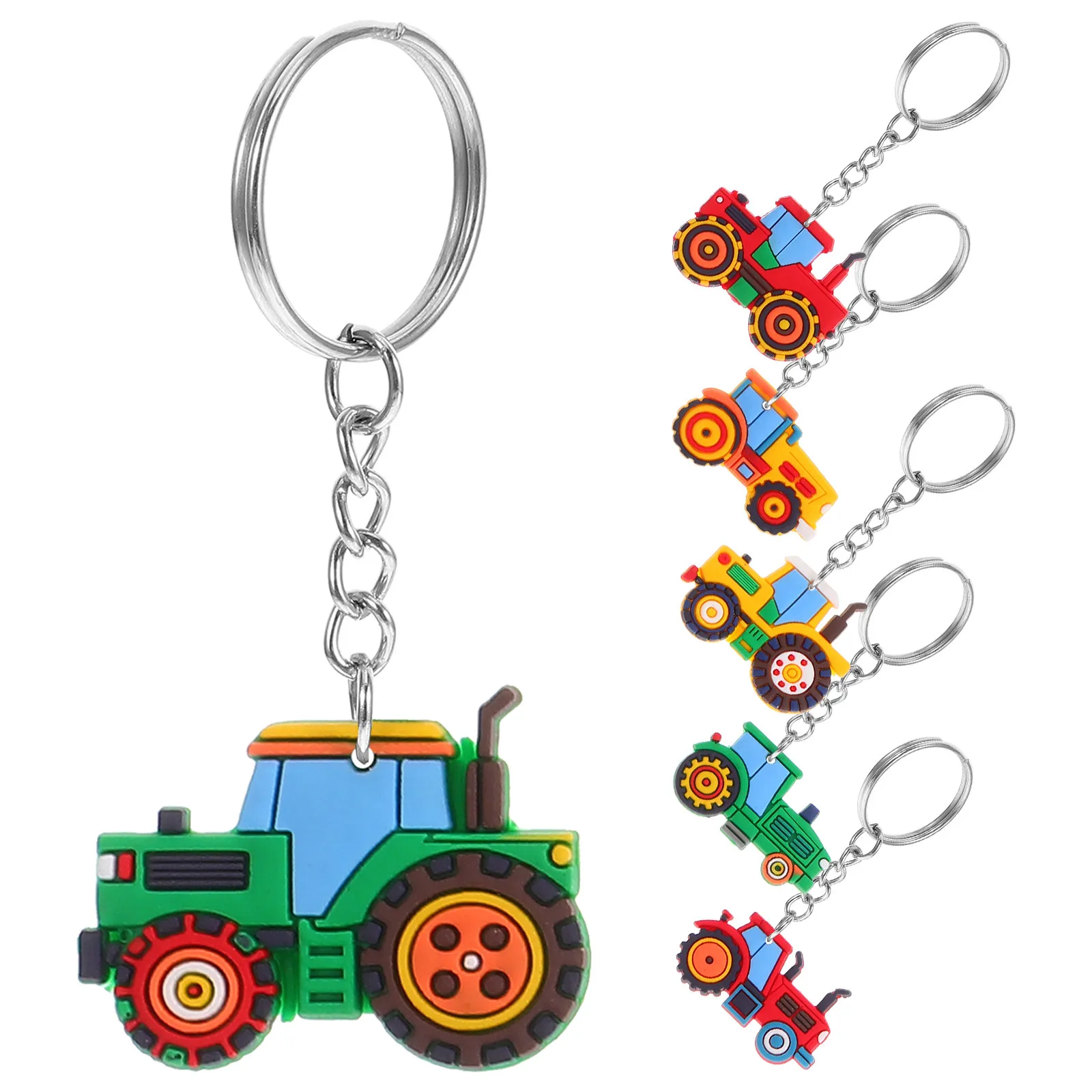 6Pcs Farm Equipment Keychains Mini Agricultural Spring Party Favors Easter Basket Fillers Classroom Prizes Harvest