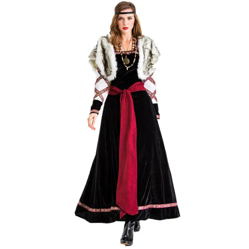 أزياء الهالوين لمرحلة الأداء للسيدات البالغات من Nordic Engli Viking Pirate Warrior ألياف البوليستر 00% تقليدية...