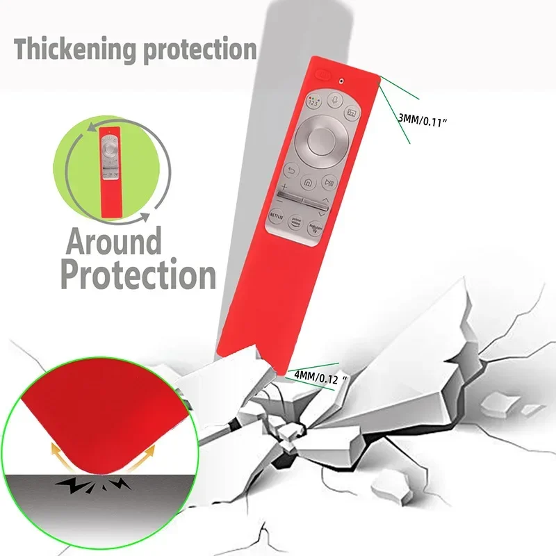Silikonowa osłona pasuje do Samsung QLED TV Smart pilot zdalnego BN59-01311 BN59-01327 BN59-01357 BN59-01363 TM1990C