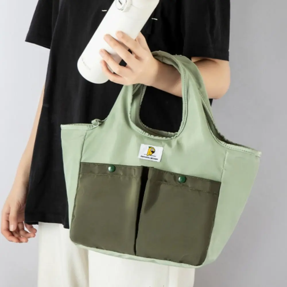 Waterproof Insulated Lunch Bag Multi Pockets Portable Handbag Storage Bag Large Capacity Durable Zipper Lunch Box Carrier