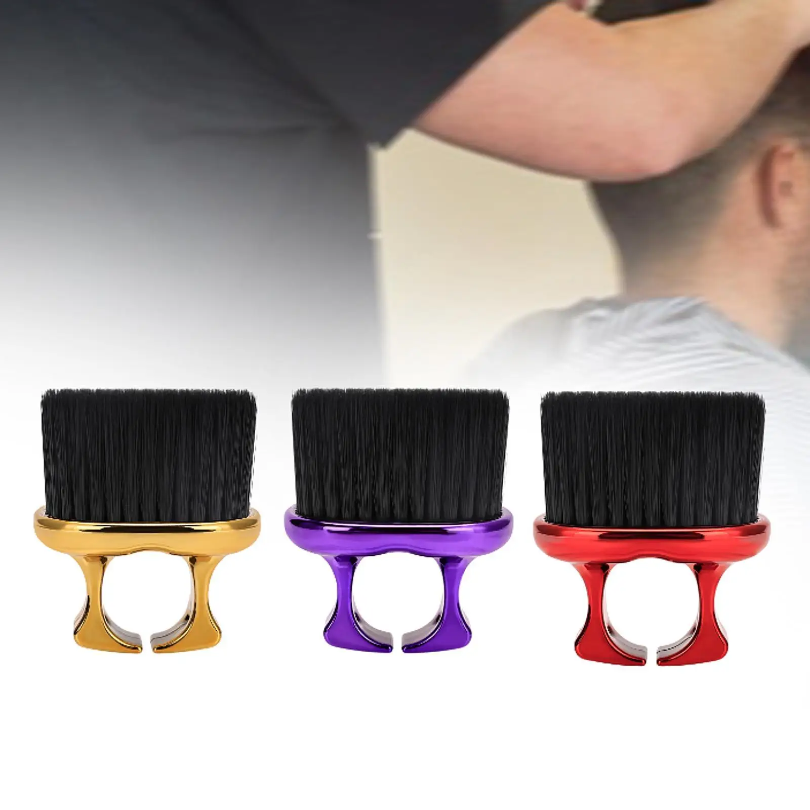 

Hair Brush Neck Duster Styling Cleaning Brush Ring Design Lightweight Men's