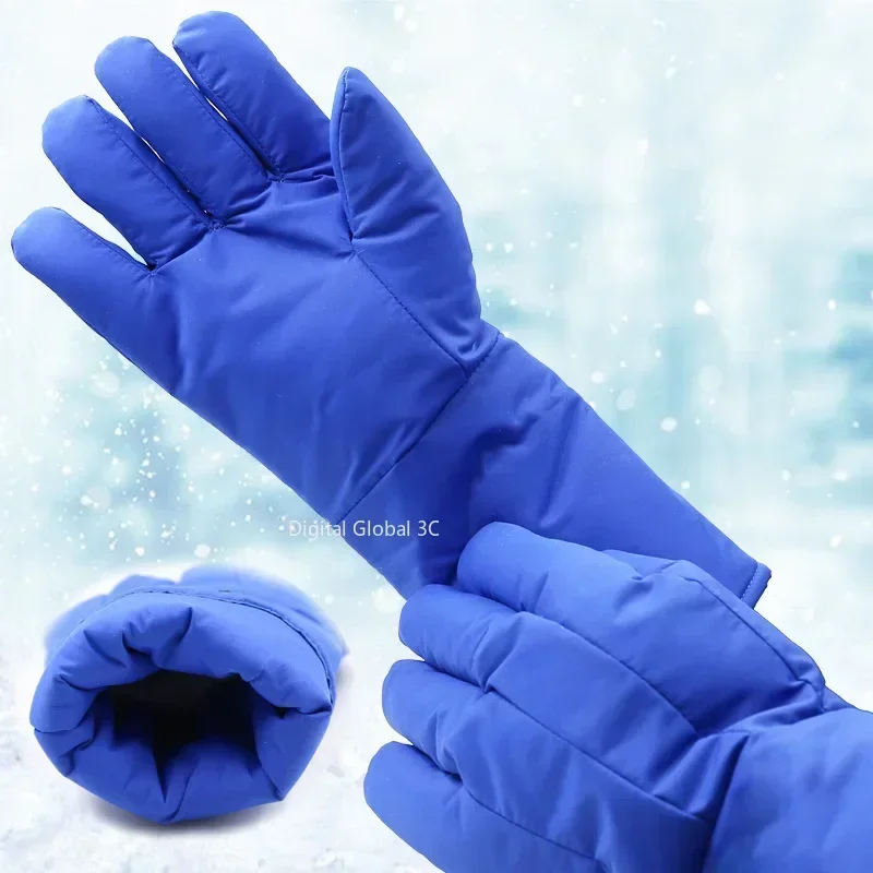 Криогенные водонепроницаемые перчатки, Длинные защитные перчатки 38 см, устойчивые к низким температурам, жидкого азота, жидкого азота