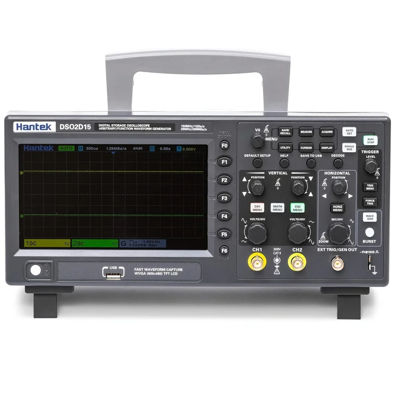 HandkeDSO2D15Digital Storage Oscilloscope150MHz 1GSa/Seconds，2Channel，2Channel+1Channel+Signal Source