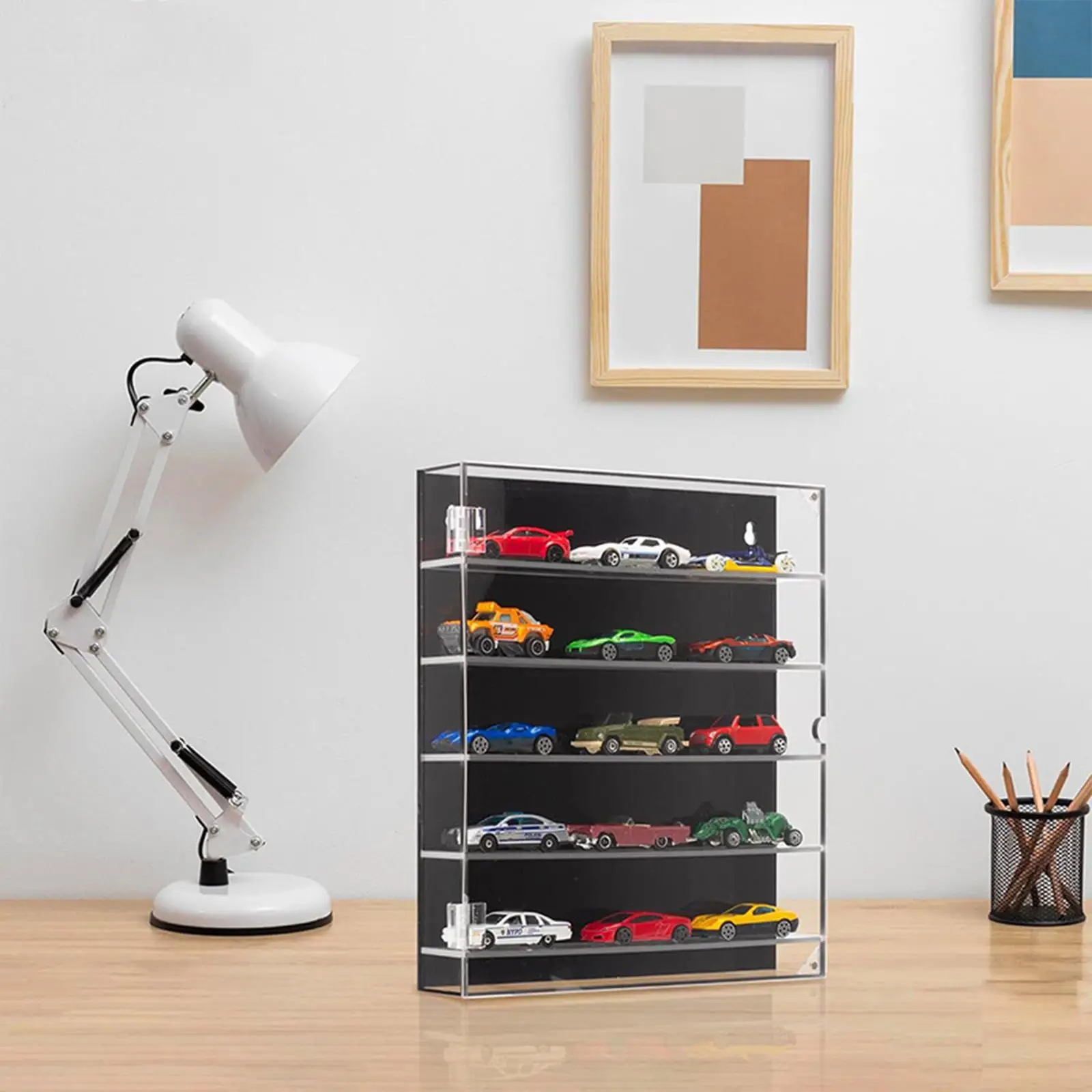 Présentoir en acrylique à 5 niveaux, organisateur de rangement Transparent pour collectionneur de maison