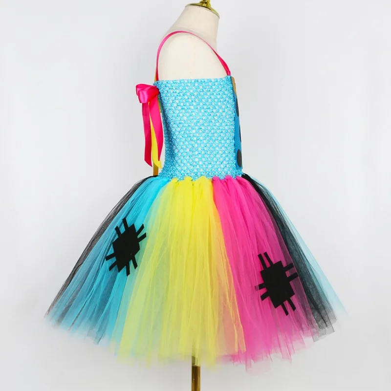 Nightmare Before Christmas Tutu Costumes for Girls Halloween Carnival Dresses Kids Scary Cosplay Outfit Children Fancy Clothes