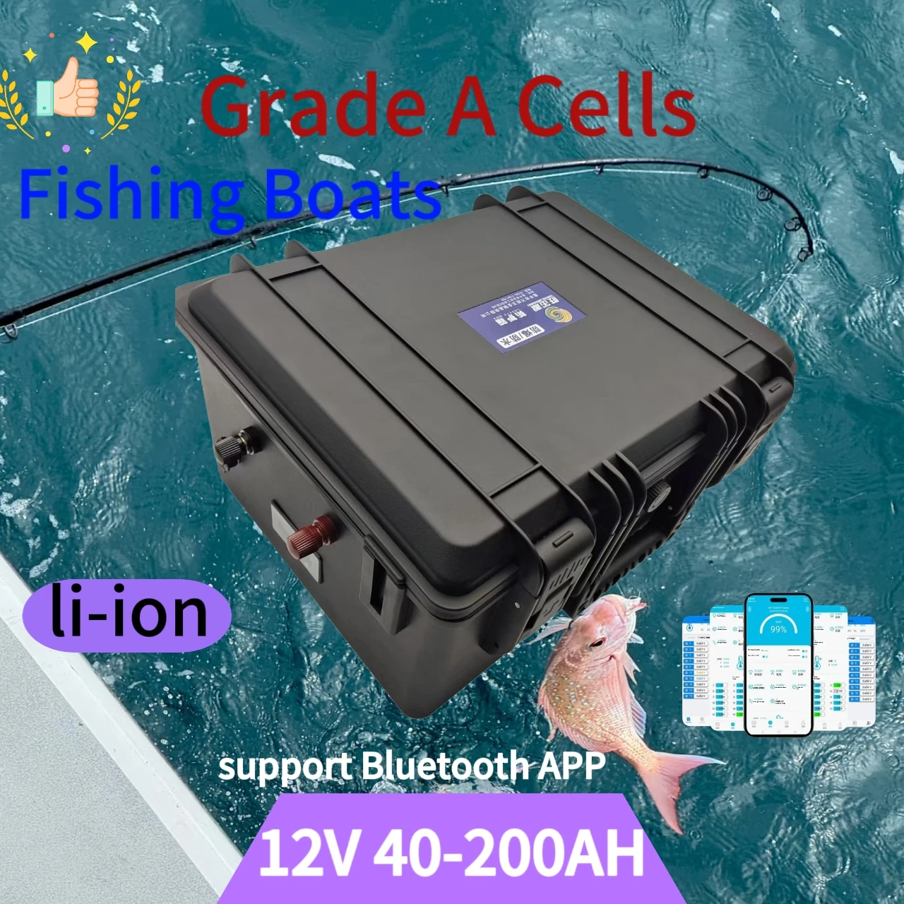 Waterproof 12V 80Ah… - image