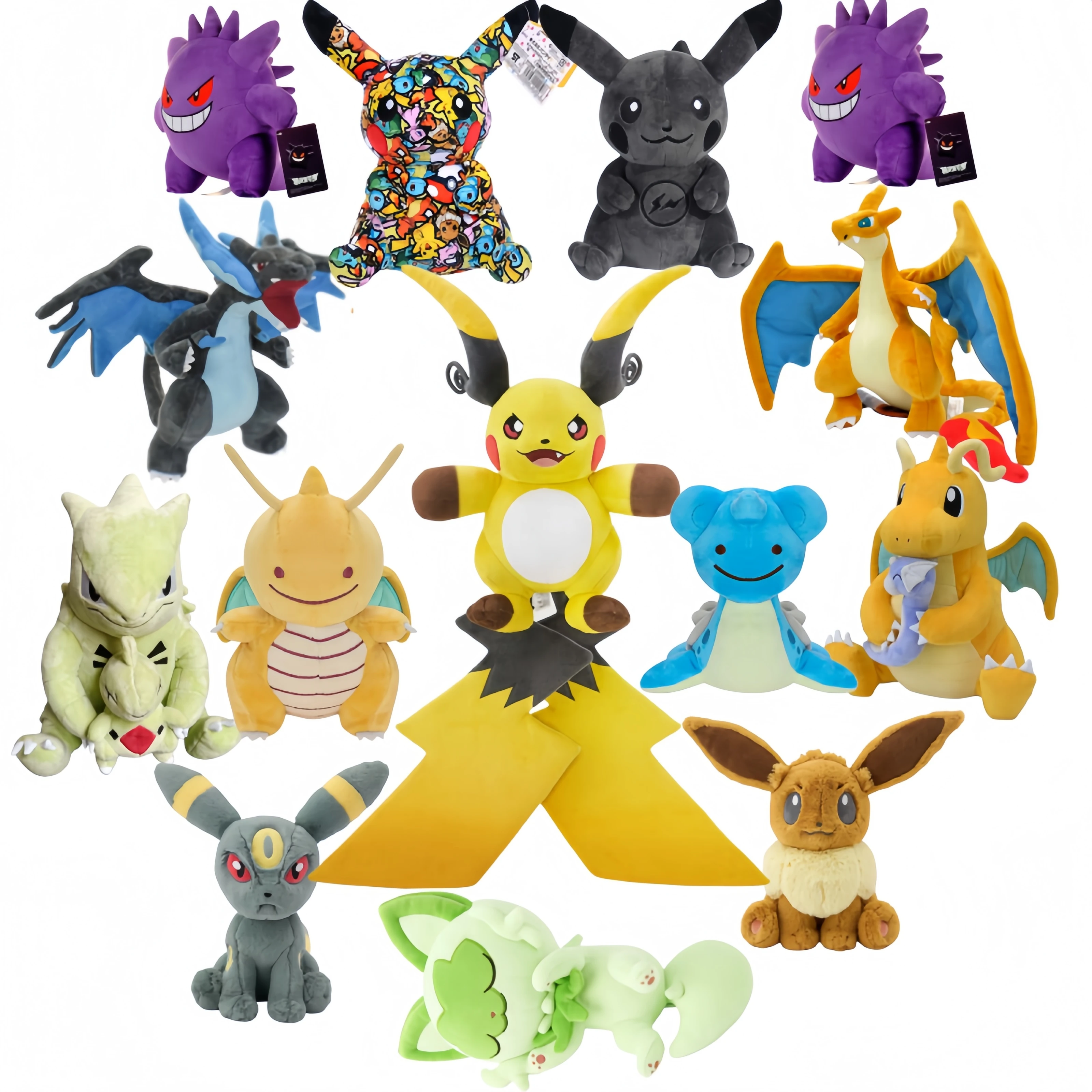 Peluches de Pokémon Mega Raichu, Peluches de Pokopia, Dragonite, Lapras, Ty