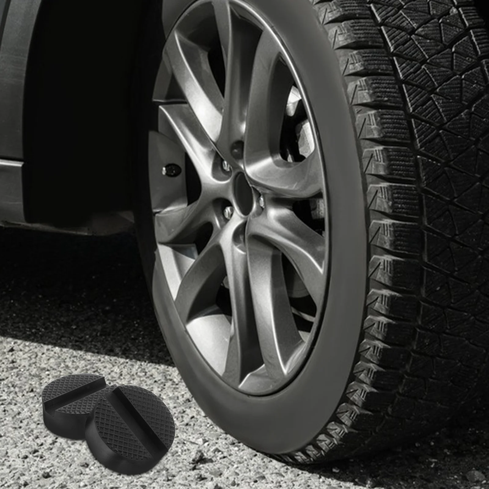 

2Pcs Universal Rubber Pads for Car Jack Heavy Duty Floor Jack Stand Cushion Non Slip Support Block Rubber Pad for Lift