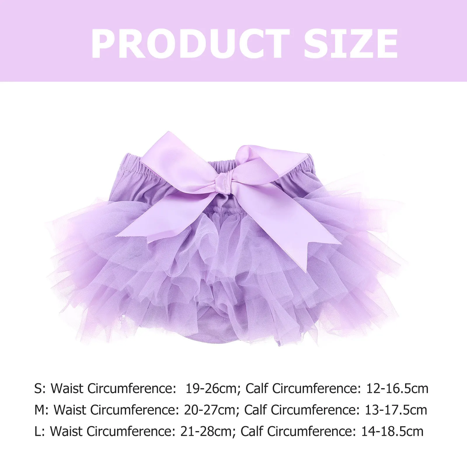 1 Buah Rok Tutu Bayi Perempuan Ungu Ukuran S Ikat Pinggang Satin Lapisan Lembut Pelindung Kulit Aksesori Fotografi Ulang Tahun