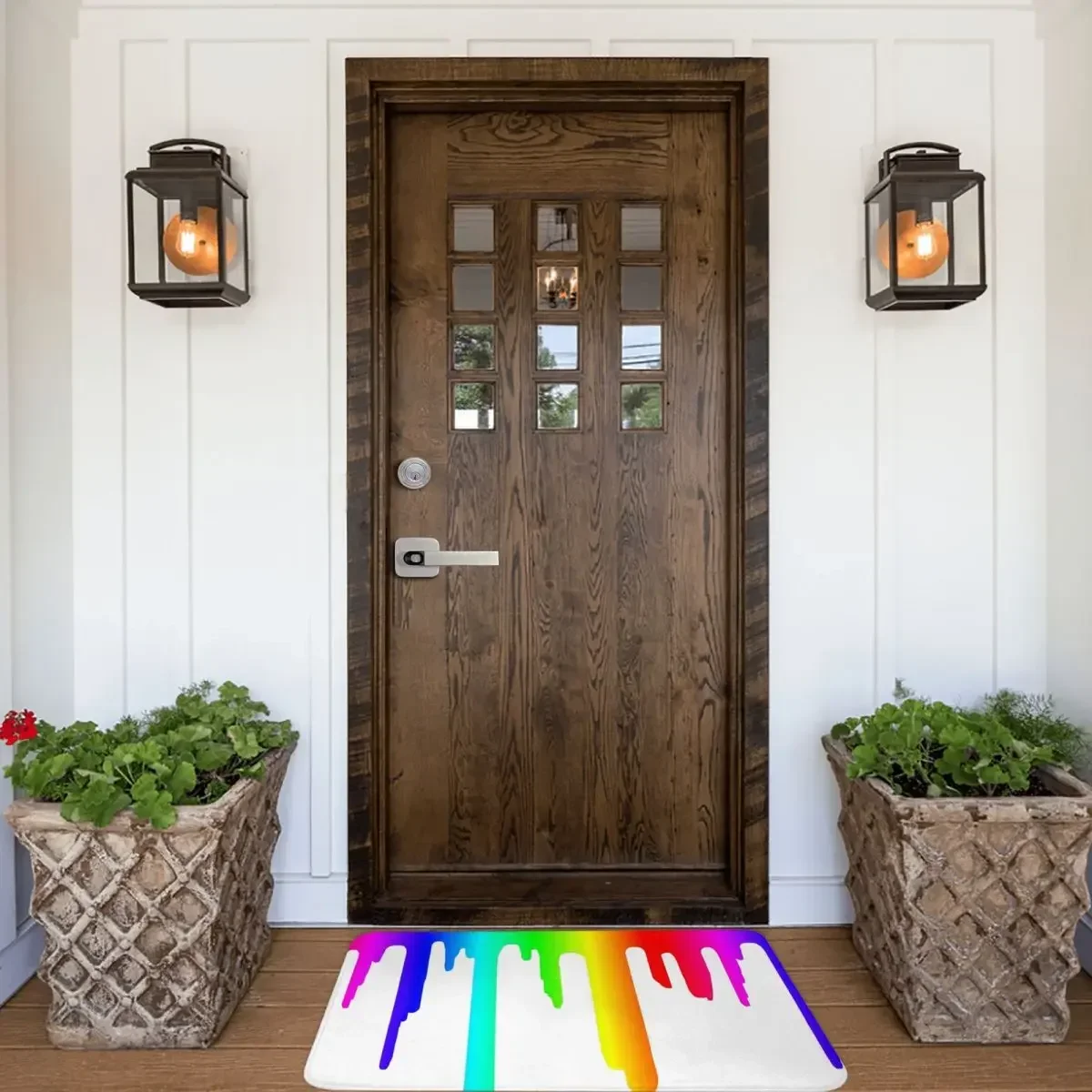 Rainbow Drip Doormat Rug Carpet Mat Footpad Polyester Non-slip Dust-Proo Front Room Corridor Kitchen Bedroom Balcony Toilet