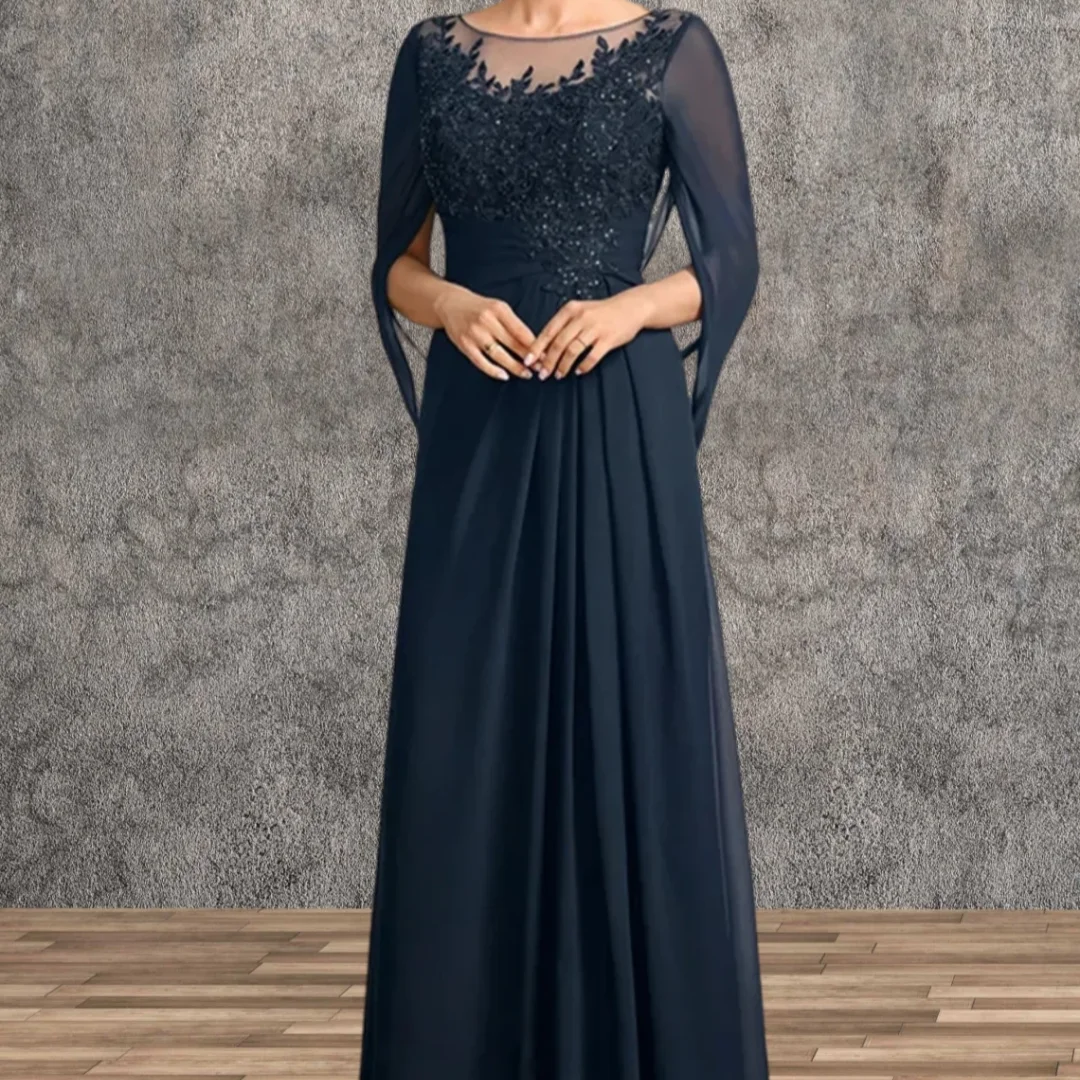 

Long Chiffon Lace Applique Wedding Guest Dresses Mother of the Bride Dresses for Wedding Party Dress Customized