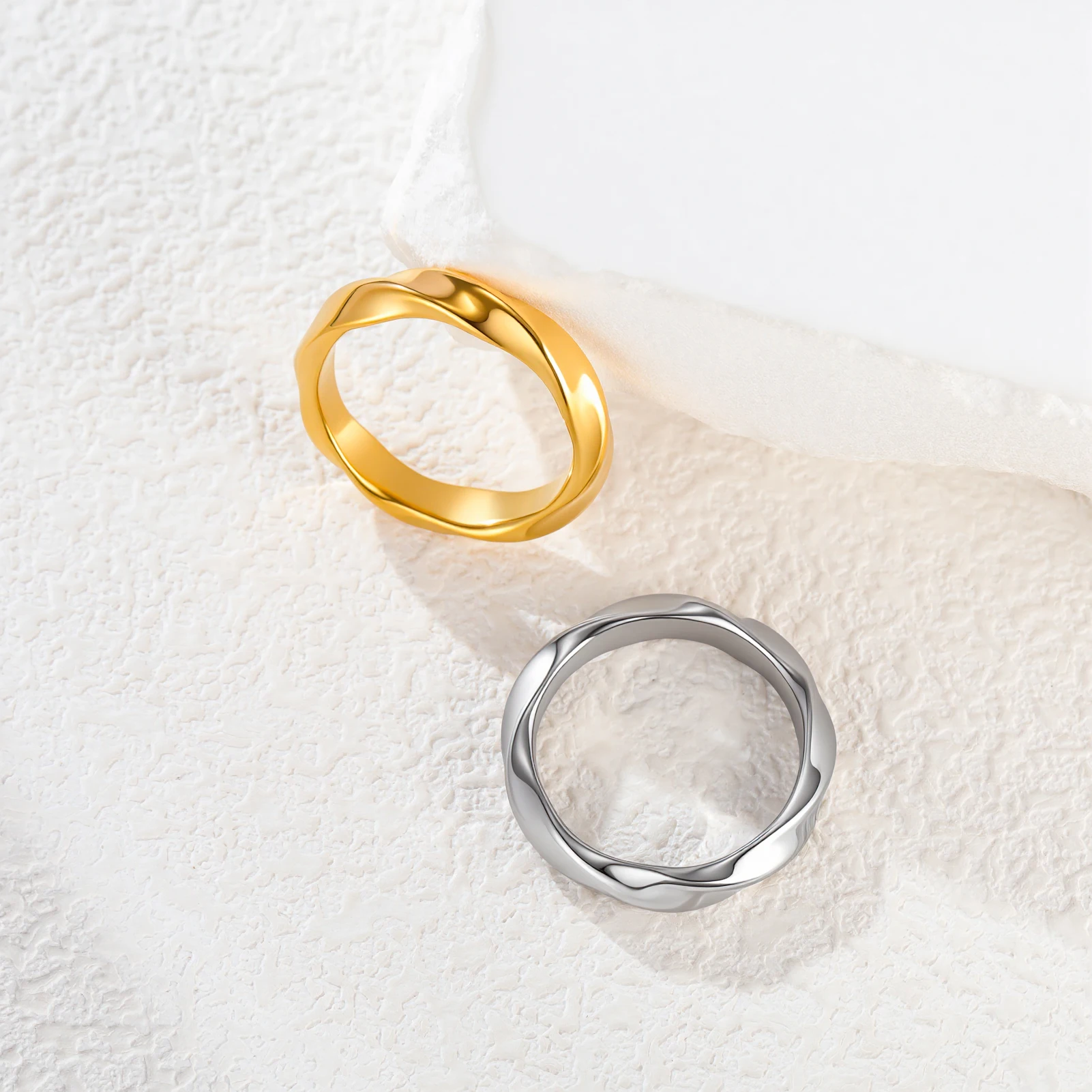 Klassische Mobius Ringe für Männer Frauen Edelstahl Gold Farbe Twist Paar Ring Minimalistischen Einfache Mode Schmuck Großhandel – Detail 4