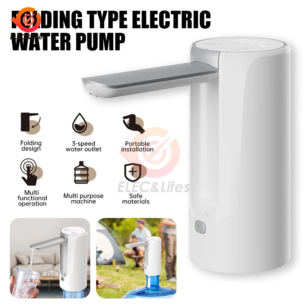 

Automatic Water Bottle Pump USB Charging Water Pump One Button Automatic Switch Of Water Dispenser
