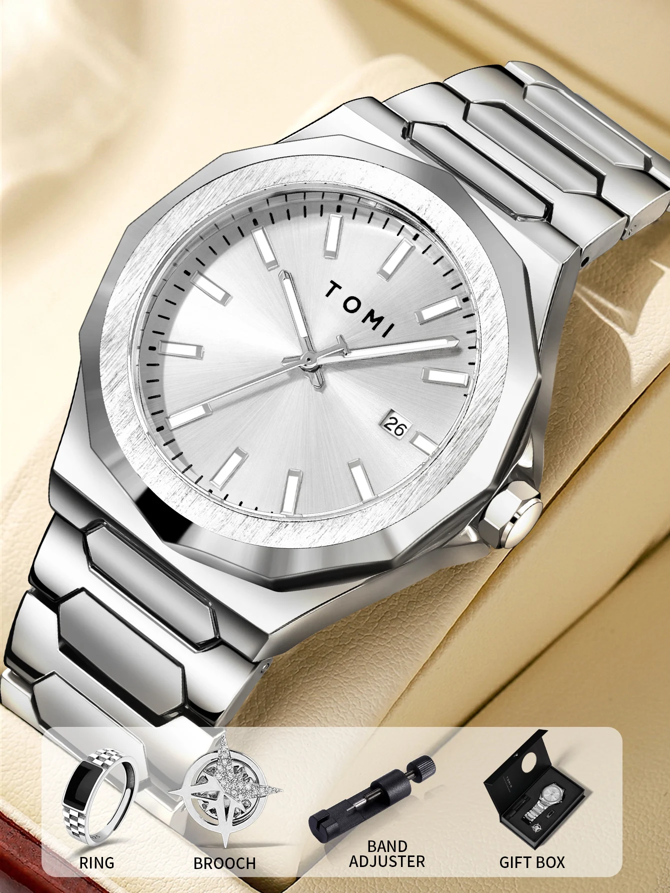 Men's Premium Luxury Quartz Watch with Classic Round Dial