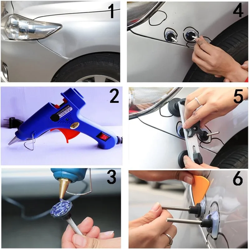 

Auto Paintless Dent Repair Tool Kit, For Automobile Motorcycle Refrigerator Body Ding Hail Dent Repair Us Plug