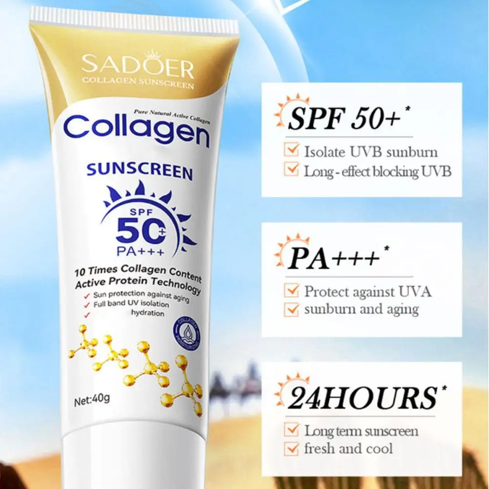 SADOER Sunscreen Cream Spf 50 Oil Control Anti UV Anti Oxidant Moisturizing Skin Care Long-Lasting Facial Moisturize Sun Cream