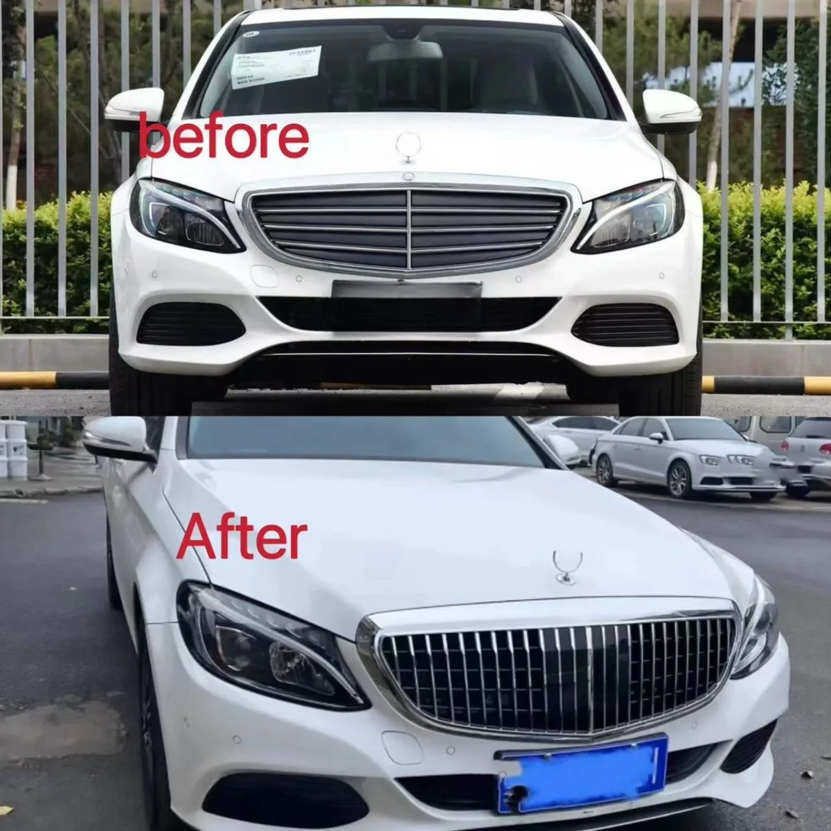 Suitable for Mercedes Benz C-Class Executive Edition W205 2015-2021 Modified Maybach Grille