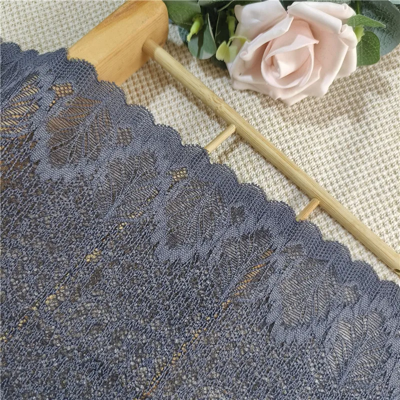 E4060-1 20.7cm dark gray high elasticity lace edge clothing accessories sewing decal clothing wedding fabric