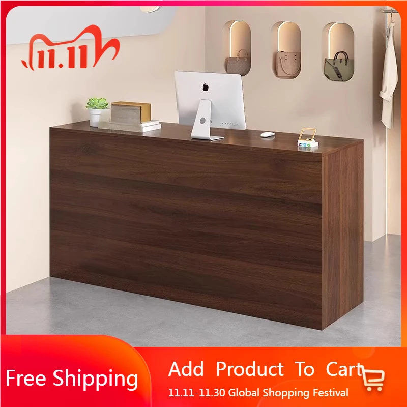 

Salon Display Reception Desks Corner Minimalist Company Wood Shop Reception Desks Restaurant Modern Mostrador Lounge Furniture