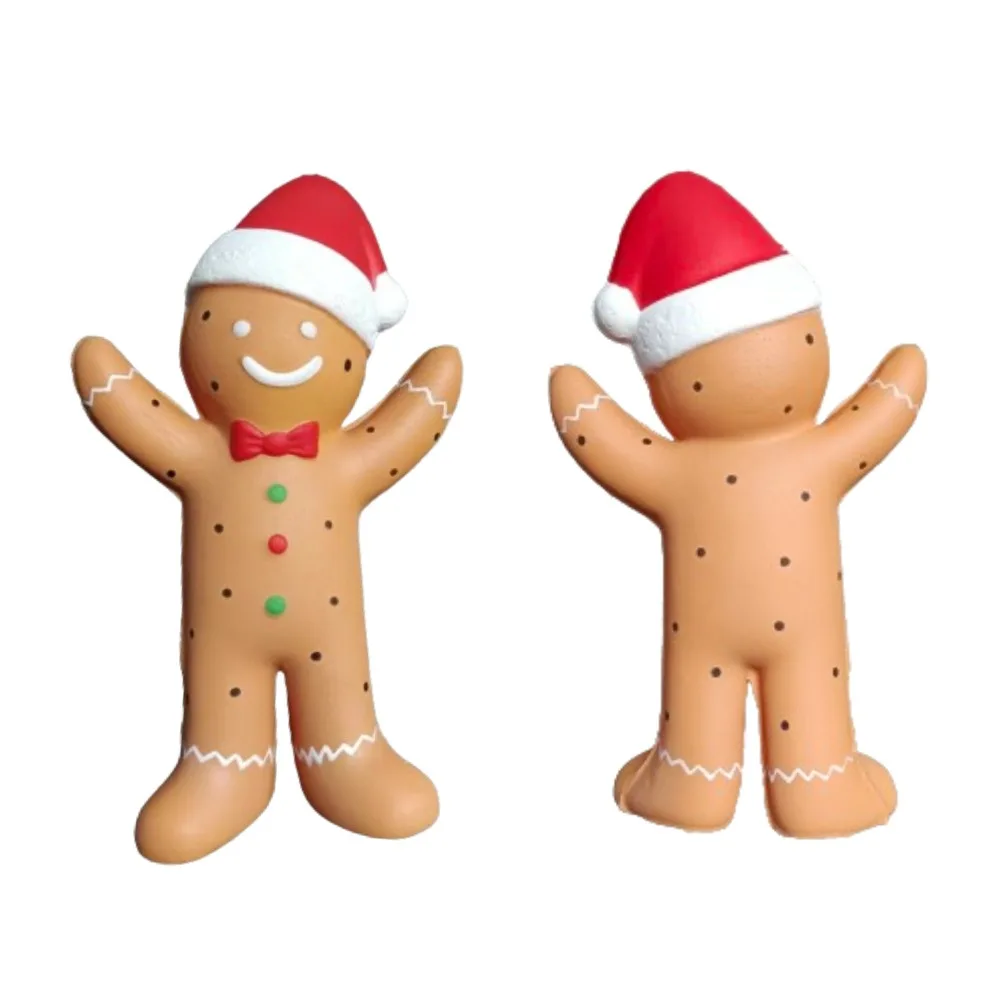 Squishy Cute Christmas Gingerbread Squeeze Stress Relief Toy Christmas Gifts Party Decoration Fidget Toys for Kids Girl Gift